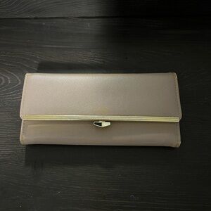 Elegant Taupe Clutch Wallet